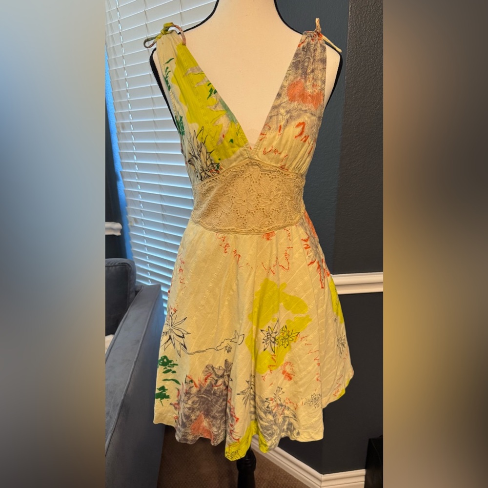 Free People Multicolor Floral Mini Dress